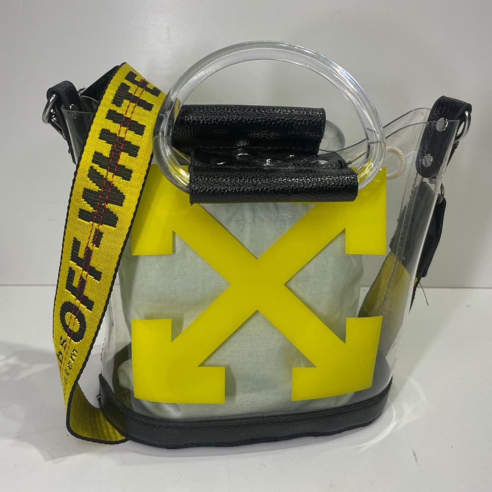 Off-White Arrows PVC 2-in-1 Tote Upcycled with Authentic Industrial belt Strap